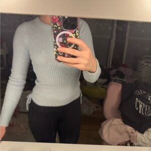 Light Blue Knit Women's Sweater